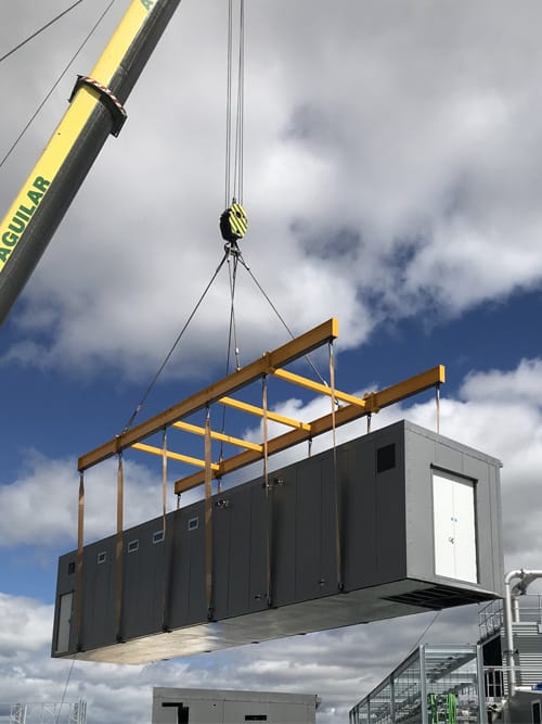 TES Modular Electrical Room Lift to Roof